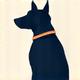 Dog sitting icon